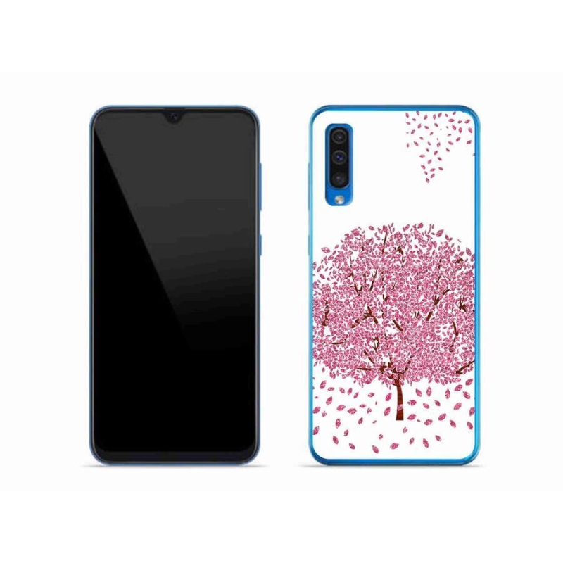 Gél borítás mmCase Samsung Galaxy A50 készülékhez - rajzfilmfa levelekkel