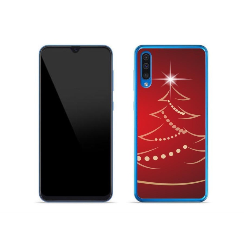 Gél borítás mmCase Samsung Galaxy A50 készülékhez - karácsonyfa karikatúra