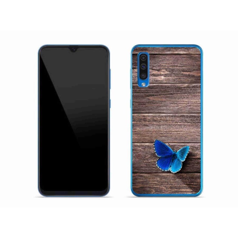 Gél védőhuzat mmCase Samsung Galaxy A50 - kék pillangó 1