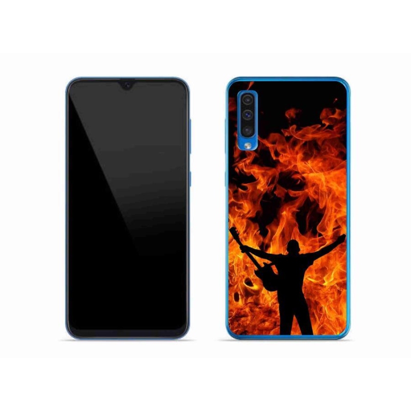 Gél borítás mmCase Samsung Galaxy A50 - zenész és tűz