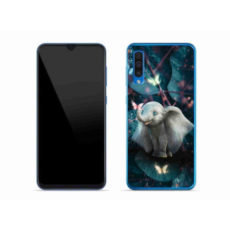 Gél borítás mmCase Samsung Galaxy A50 készülékhez - aranyos elefánt