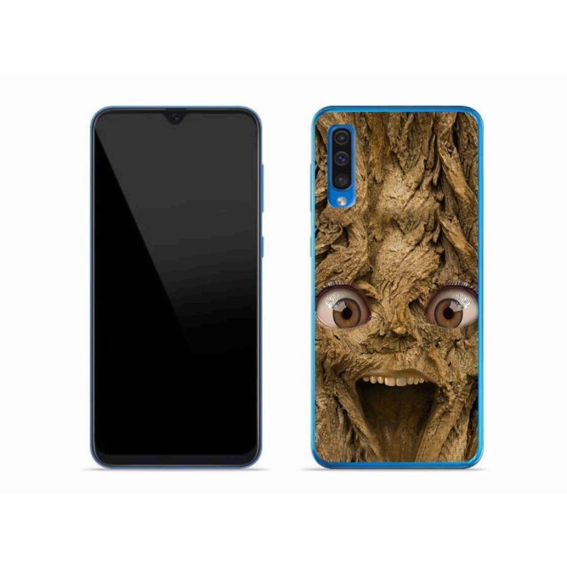 Gél borítás mmCase Samsung Galaxy A50 készülékhez - vidám fa szemekkel