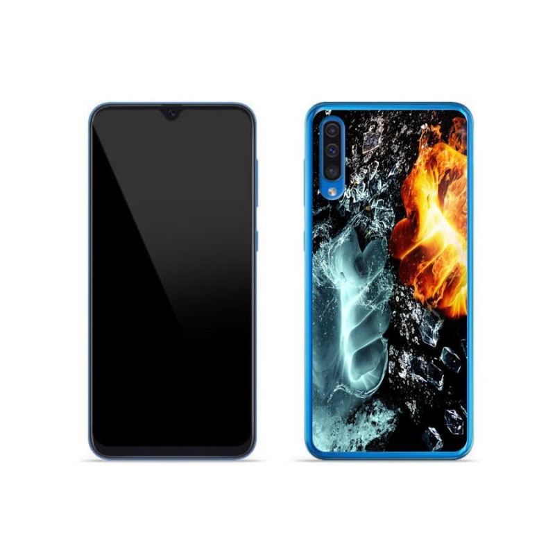 Zselés borítás mmCase Samsung Galaxy A50 - víz és tűz