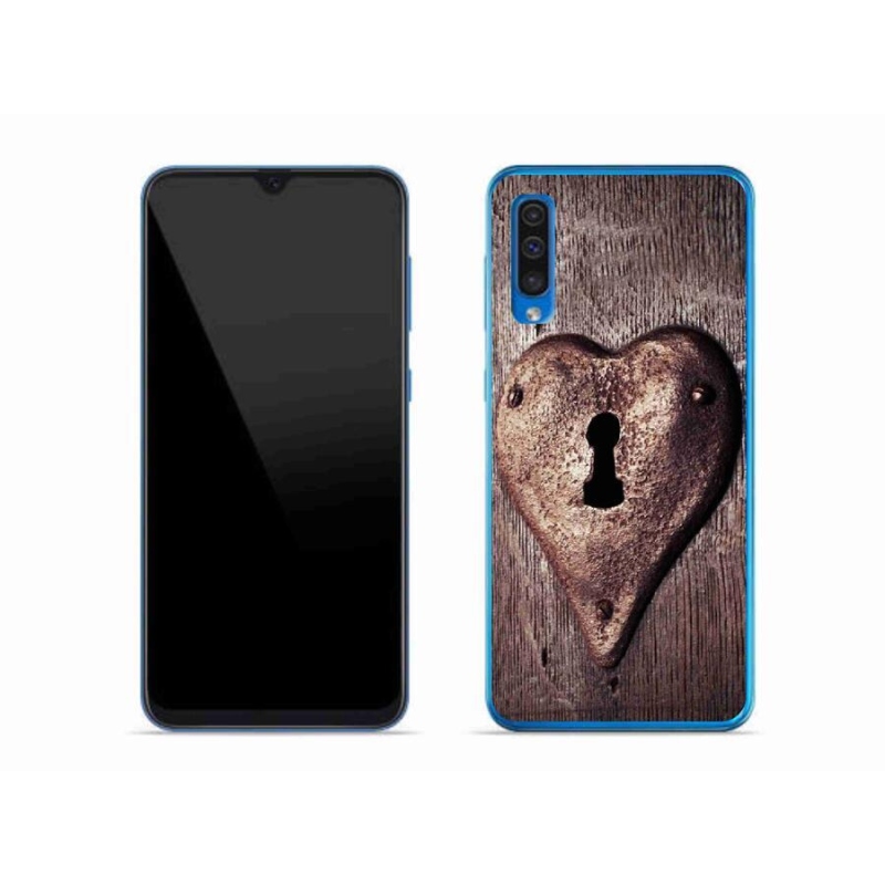 Zselés borítás mmCase Samsung Galaxy A50 készülékhez - szív alakú zár