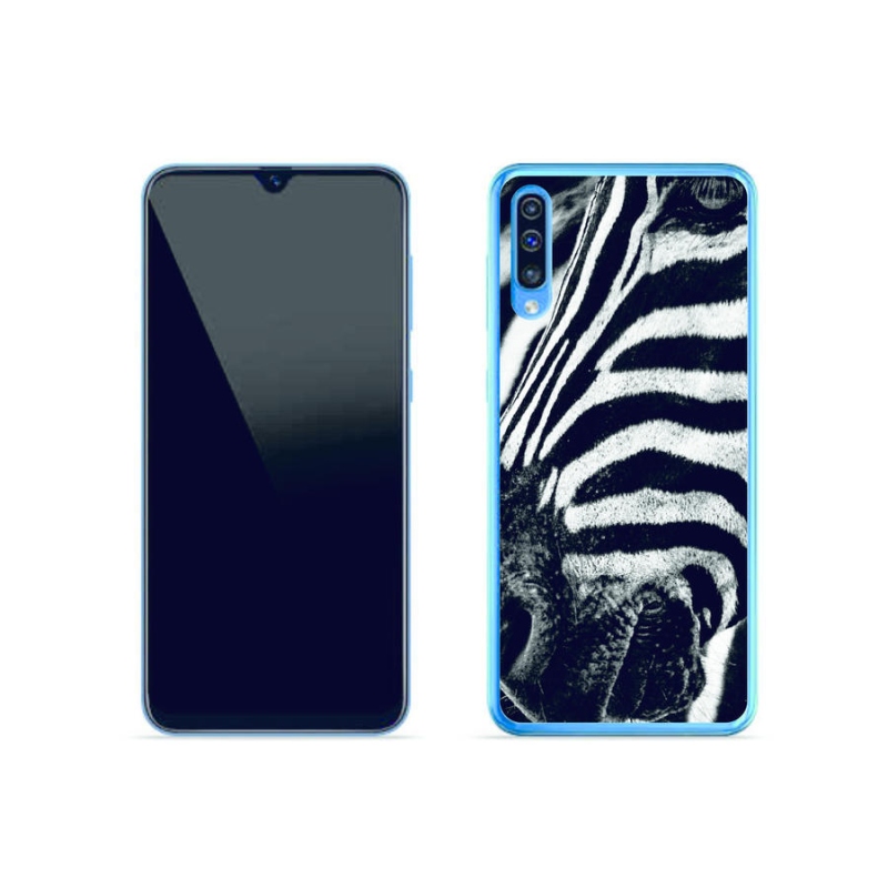 Zselés borítás mmCase Samsung Galaxy A50 készülékhez - zebra