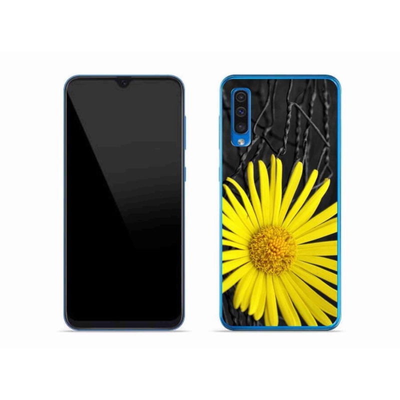 Gél védőhuzat mmCase Samsung Galaxy A50 készülékhez - sárga virág