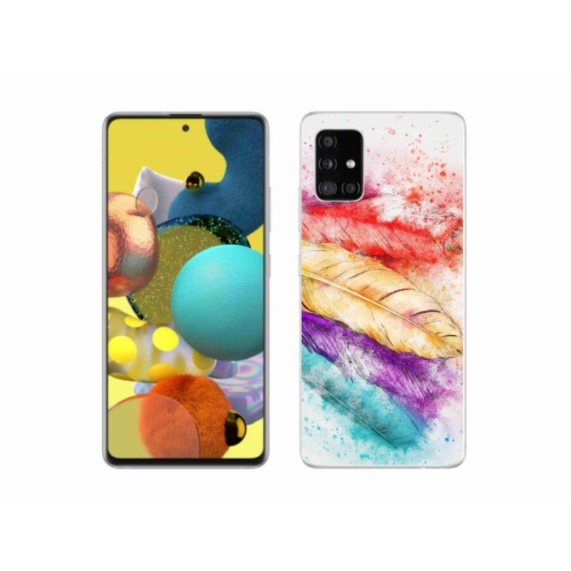 Gél borító mmCase a mobiltelefonon Samsung Galaxy A51 5G - színes tollak