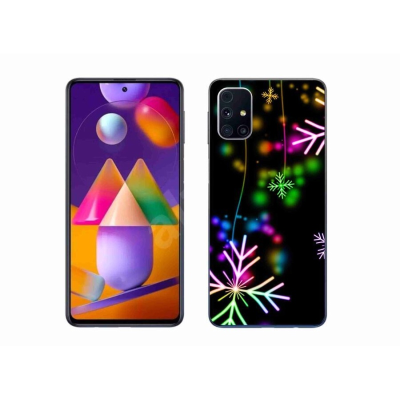 Gél borító mmCase a mobiltelefonra Samsung Galaxy A51 5G - színes pelyhekkel
