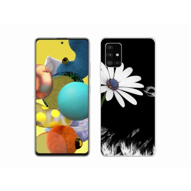 Gél védőhuzat mmCase Samsung Galaxy A51 5G - fehér virág