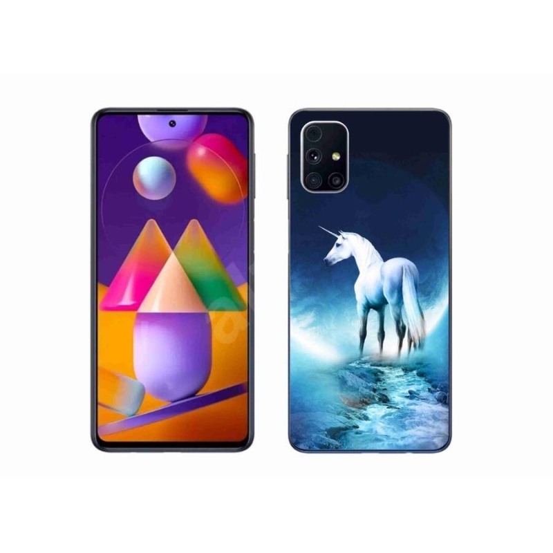 Gél védőhuzat mmCase Samsung Galaxy A51 5G - fehér egyszarvúhoz