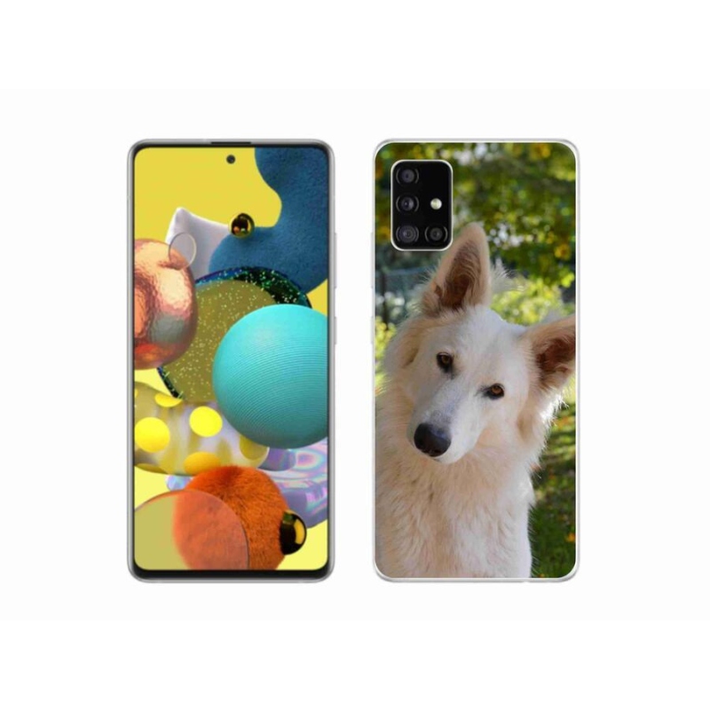Gél védőhuzat mmCase Samsung Galaxy A51 5G - fehér Svájci juhász 1