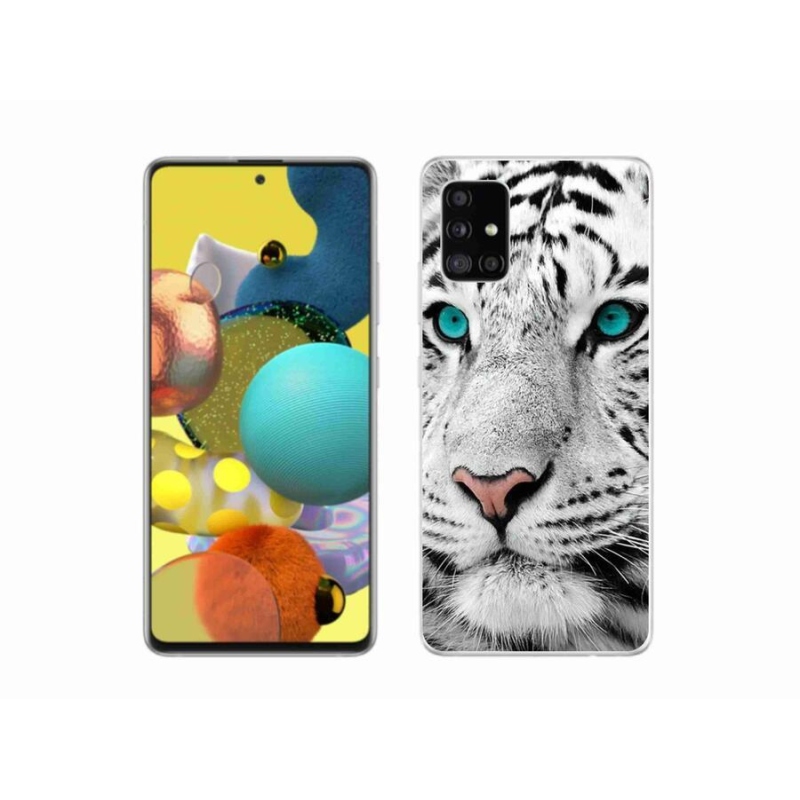 Zselés borítás mmCase Samsung Galaxy A51 5G - fehér tigris