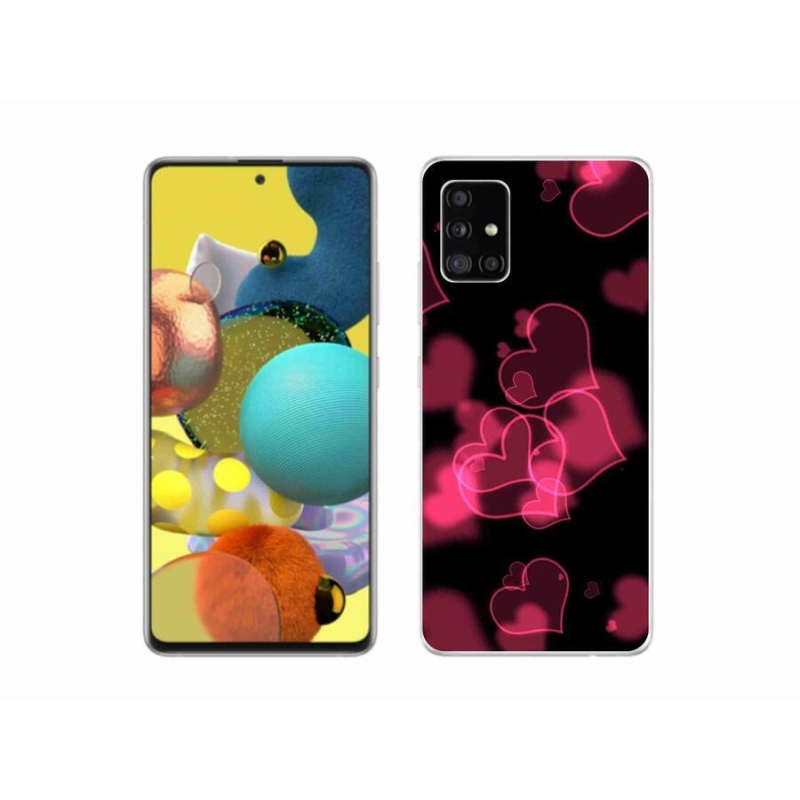 Gél védőhuzat mmCase Samsung Galaxy A51 5G - piros szívek