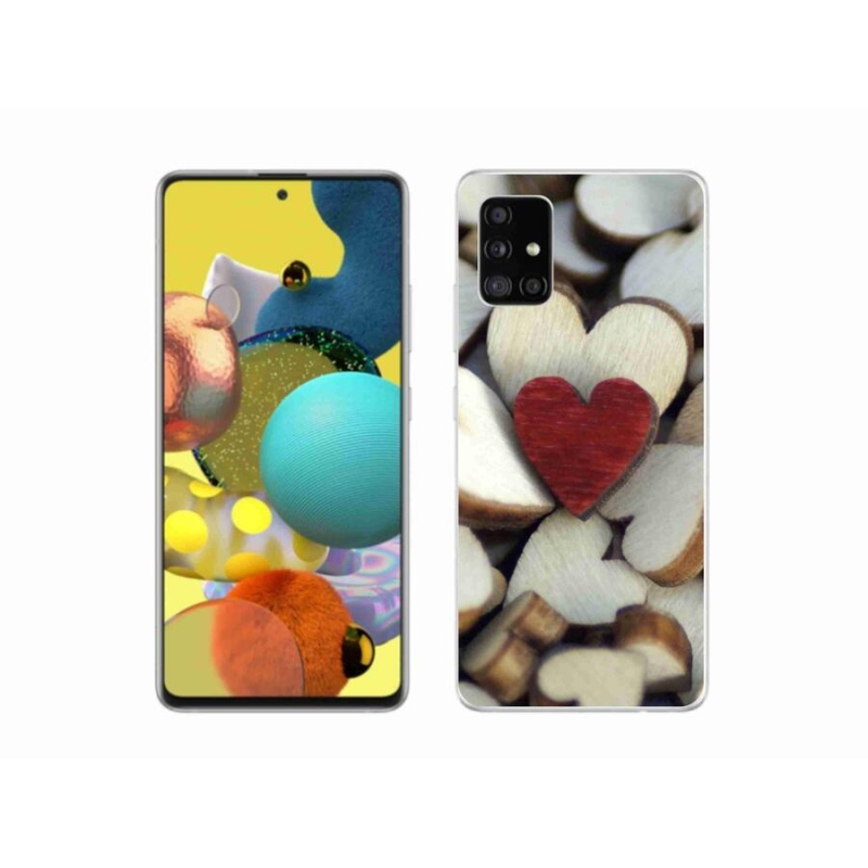 Zselés borítás mmCase Samsung Galaxy A51 5G - gravírozott piros szív