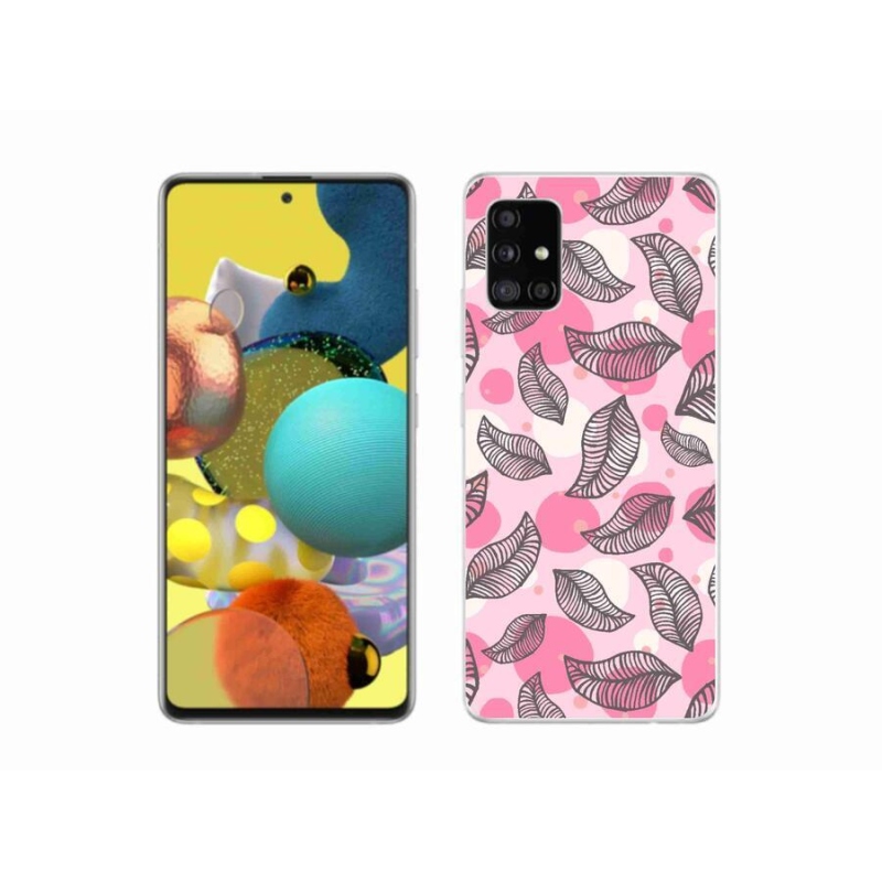 Gél borítás mmCase Samsung Galaxy A51 5G - rajzfilmes hulló levelek