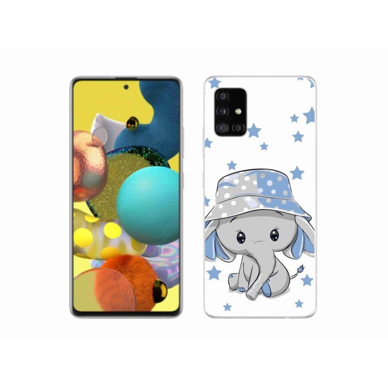 Gél védőhuzat mmCase Samsung Galaxy A51 5G - kék elefánthoz