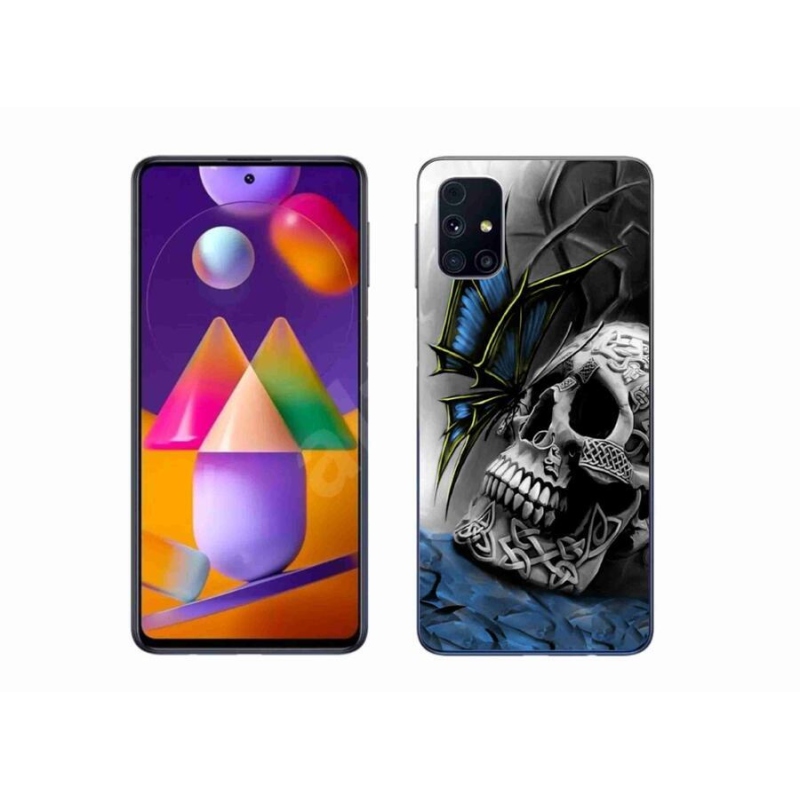 Gél borítás mmCase Samsung Galaxy A51 5G - pillangó és koponya - Samsung Galaxy A51 5G számára