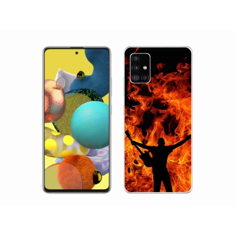 Gél borítás mmCase Samsung Galaxy A51 5G - zenész és tűz