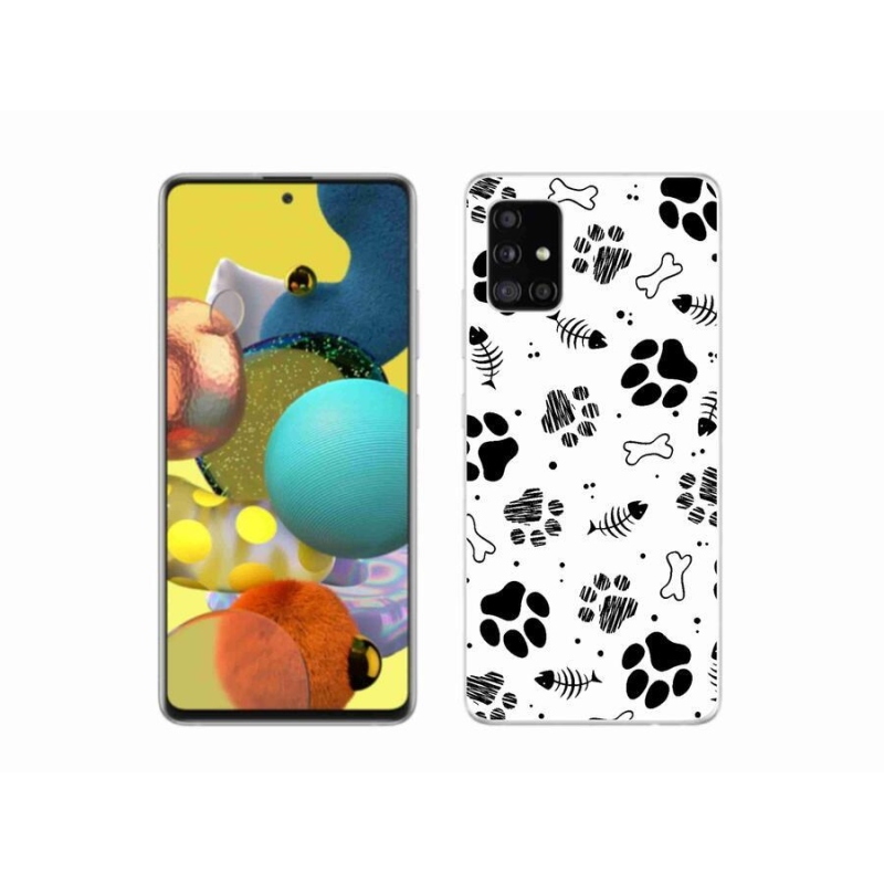Zselés borítás mmCase Samsung Galaxy A51 5G - kutyamancsok 1
