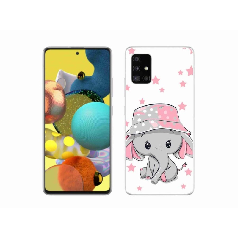 Gél védőhuzat mmCase Samsung Galaxy A51 5G - rózsaszín elefánthoz