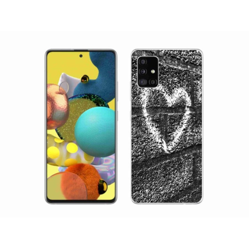 Zselés borítás mmCase Samsung Galaxy A51 5G - szív a falon