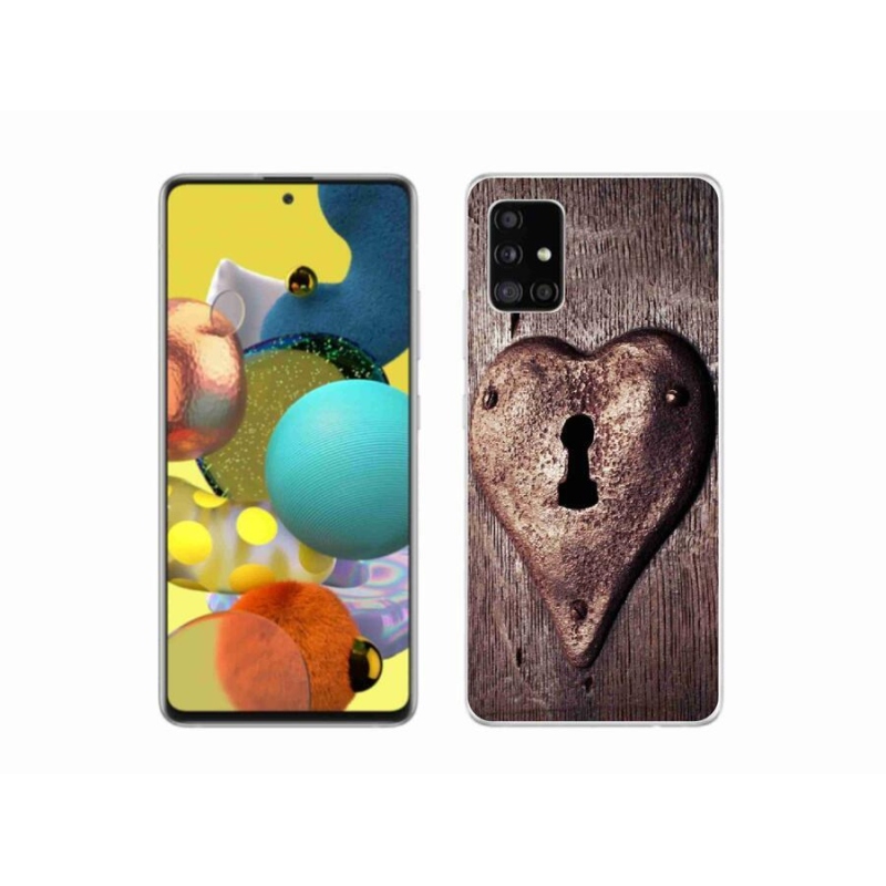 Zselés borítás mmCase Samsung Galaxy A51 5G készülékhez - szív alakú zár