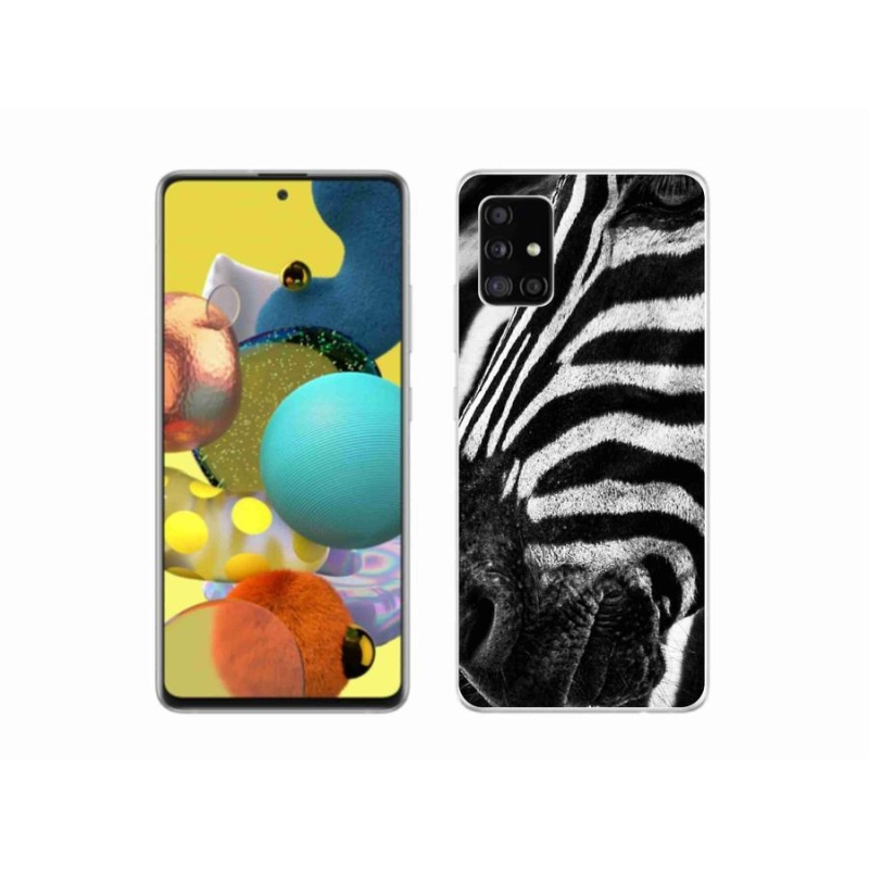 Zselés borítás mmCase Samsung Galaxy A51 5G készülékhez - zebra