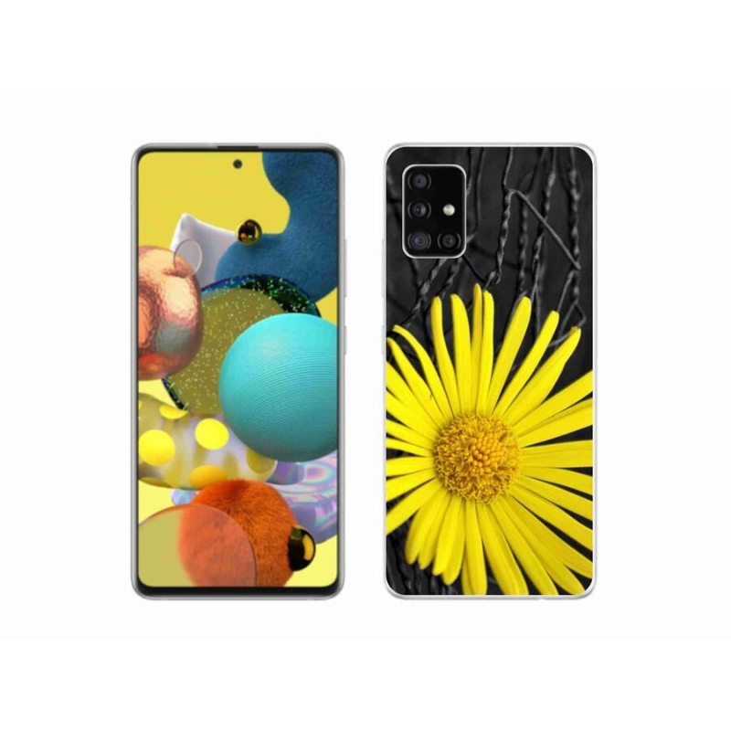 Gél védőhuzat mmCase Samsung Galaxy A51 5G - sárga virág