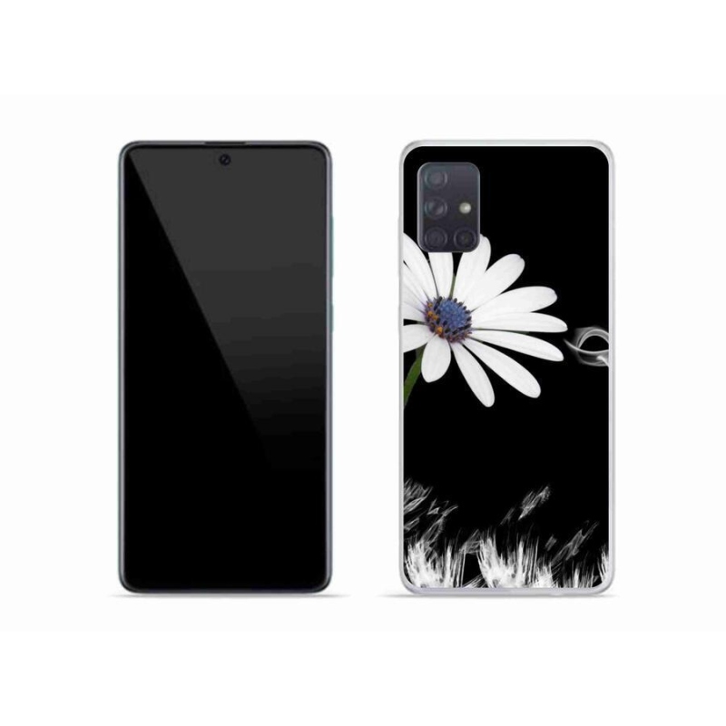 Gél védőhuzat mmCase Samsung Galaxy A51 készülékhez - fehér virág