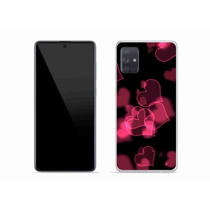Gél védőhuzat mmCase Samsung Galaxy A51 készülékhez - piros szívek