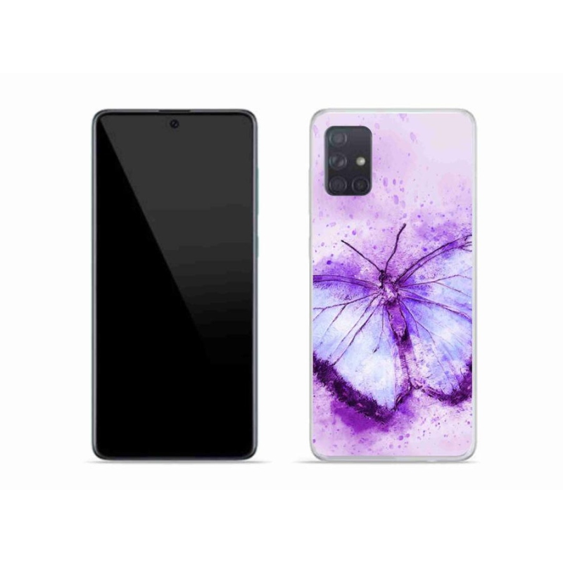 Gél védőhuzat mmCase Samsung Galaxy A51 készülékhez - lila pillangó
