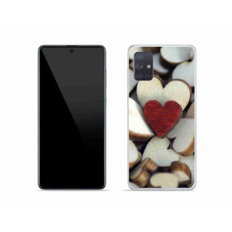 Zselés borítás mmCase Samsung Galaxy A51 készülékhez - gravírozott piros szív