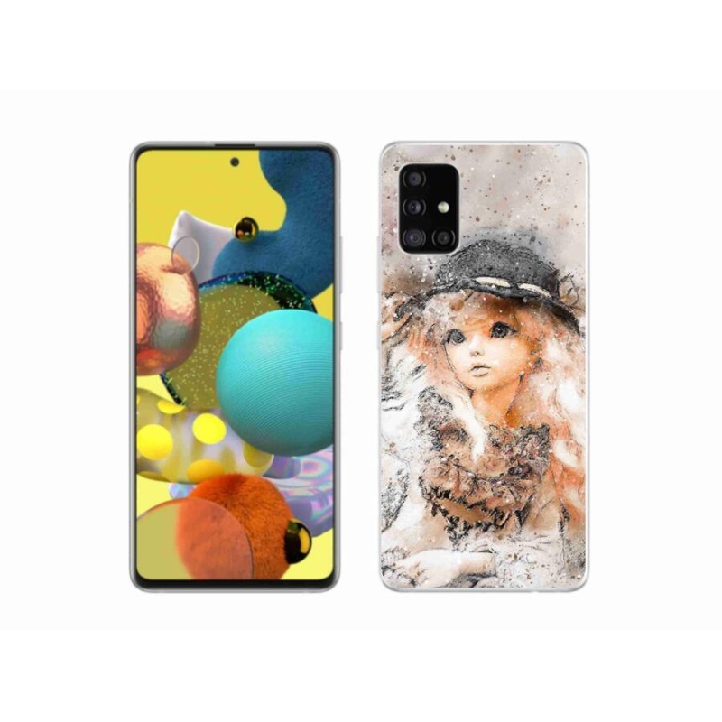 Gél borítás mmCase Samsung Galaxy A51 készülékhez - lány kalapban