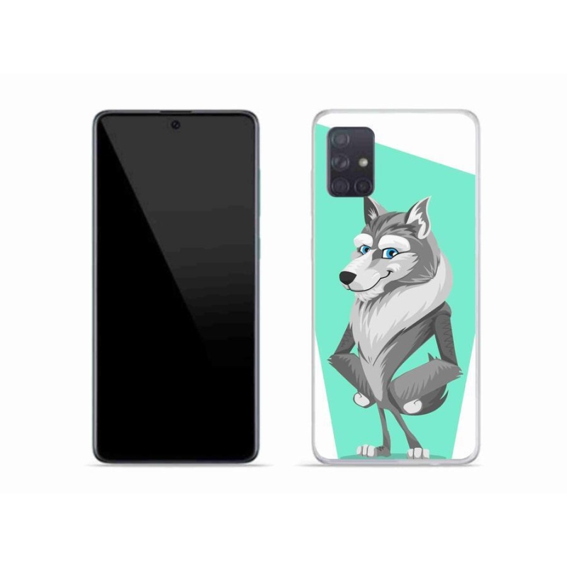 Zselés borítás mmCase Samsung Galaxy A51 - rajzfilm farkashoz