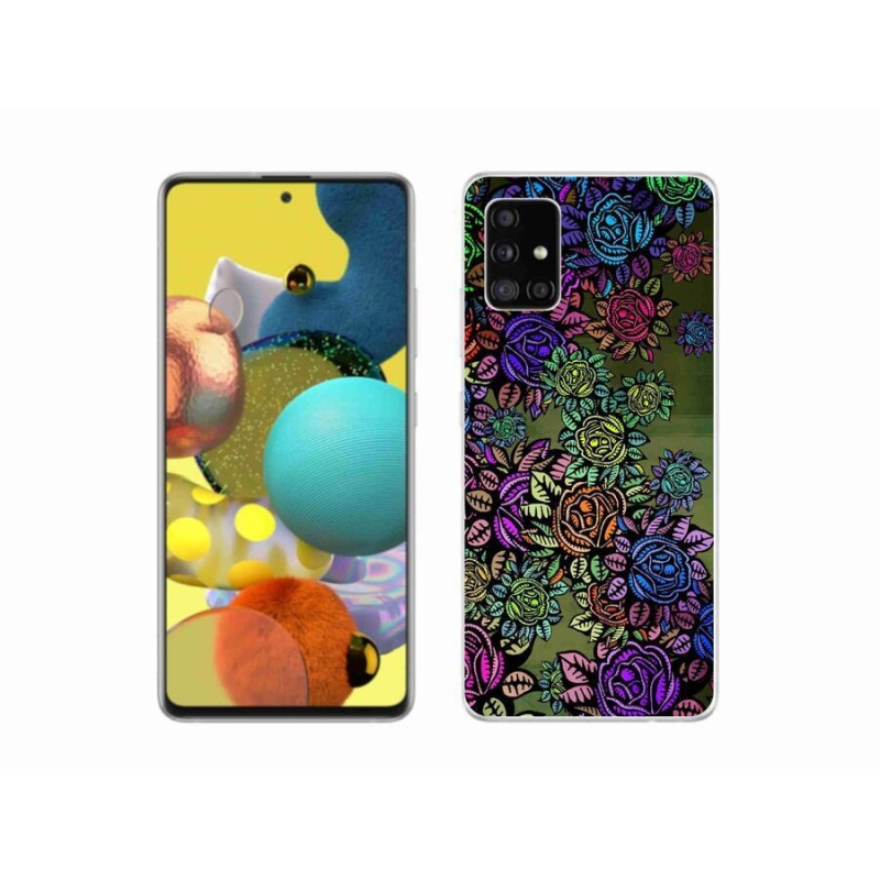 Gél borító mmCase mobiltelefonhoz Samsung Galaxy A51 - virágok 6