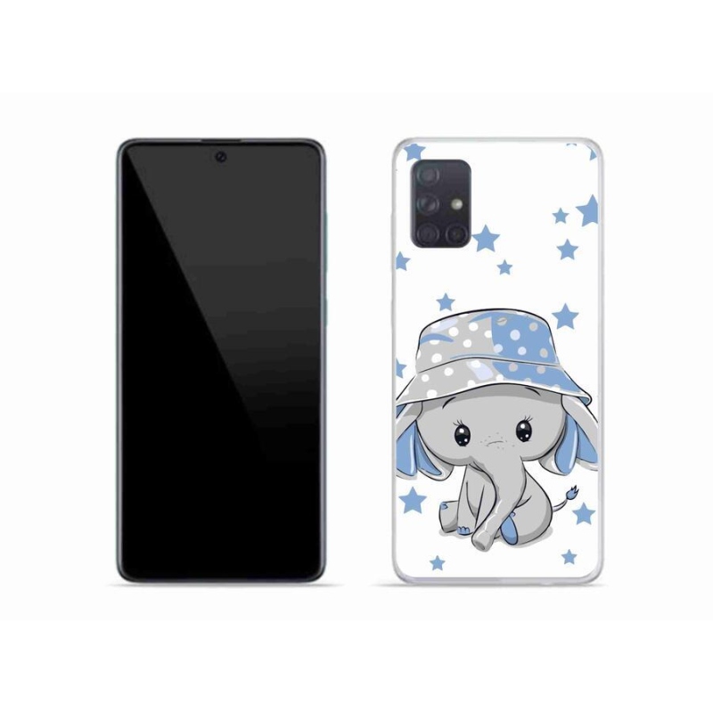 Gél védőhuzat mmCase Samsung Galaxy A51 készülékhez - kék elefánt