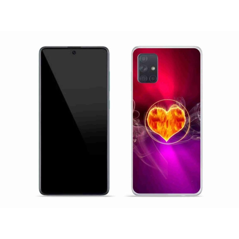 Gél borítás mmCase mobiltelefonhoz Samsung Galaxy A51 - tüzes szív