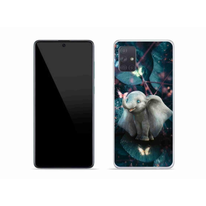 Gél borító mmCase mobiltelefonhoz Samsung Galaxy A51 - aranyos elefánt
