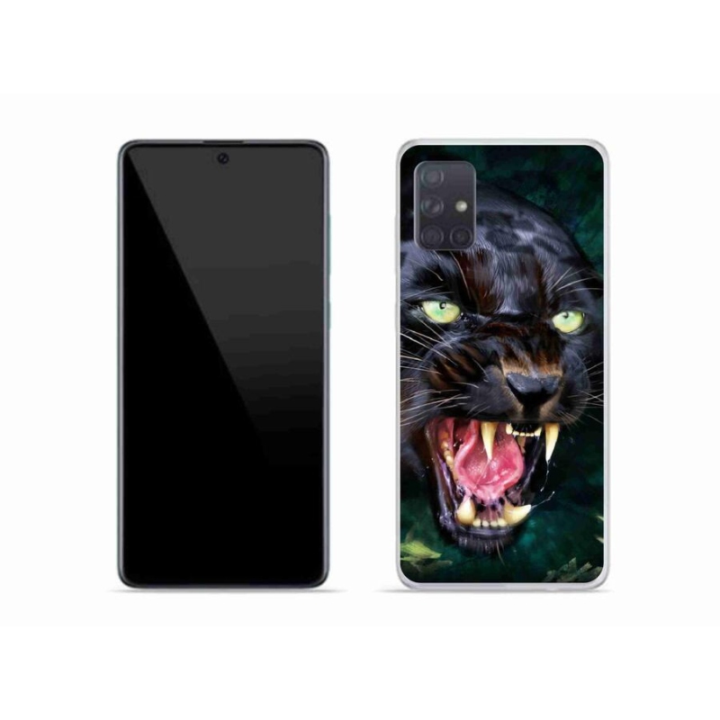 Gél borítás mmCase Samsung Galaxy A51 készülékhez - dühös fekete párduc