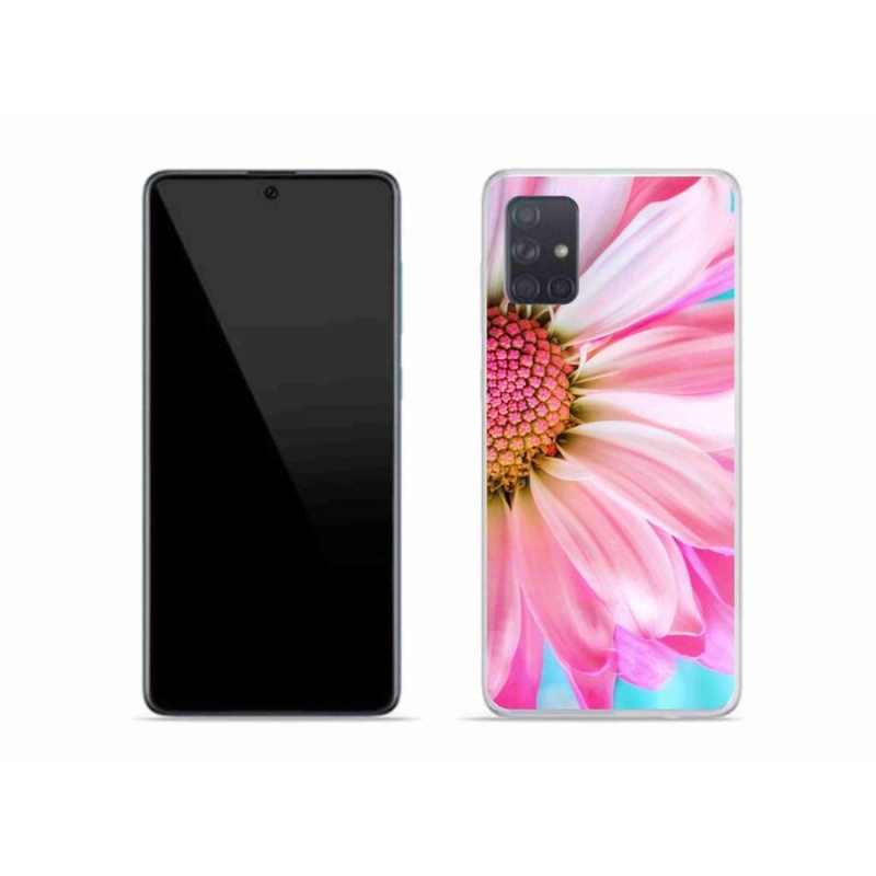 Gél védőhuzat mmCase Samsung Galaxy A51 készülékhez - rózsaszín virág