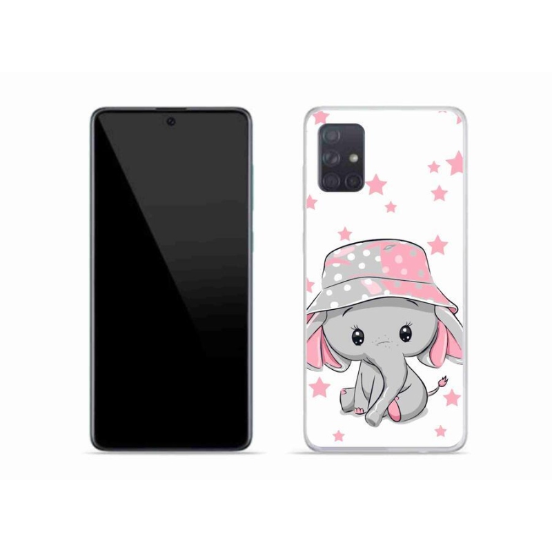 Gél védőhuzat mmCase Samsung Galaxy A51 készülékhez - rózsaszín elefánt