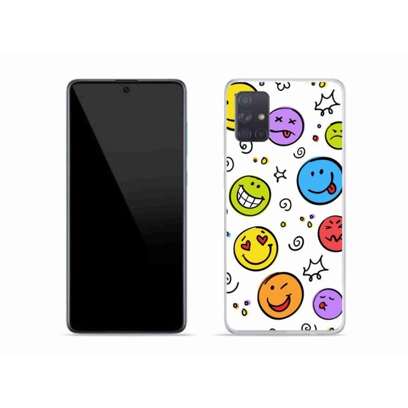Gél borítás mmCase Samsung Galaxy A51 készülékhez - smiley-k