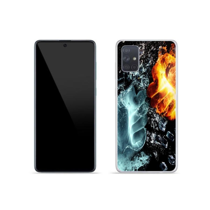 Zselés borítás mmCase Samsung Galaxy A51 - víz és tűz