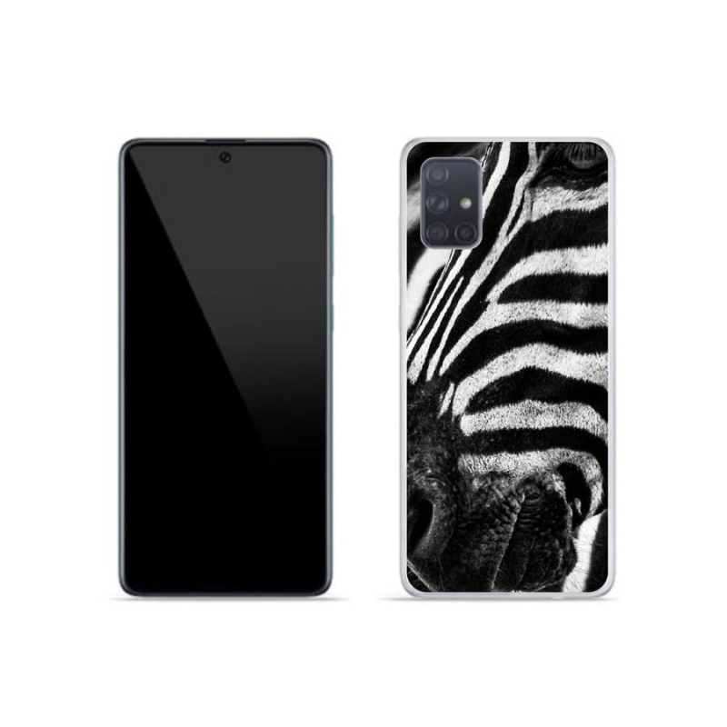 Zselés borítás mmCase Samsung Galaxy A51 készülékhez - zebra
