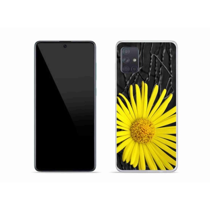 Gél védőhuzat mmCase Samsung Galaxy A51 készülékhez - sárga virág