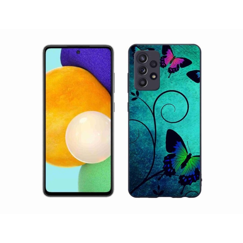 Zselés borítás mmCase Samsung Galaxy A52/A52 5G - színes pillangókhoz