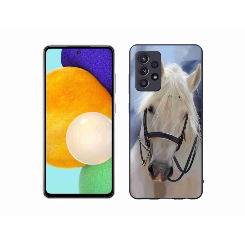 Zselés borítás mmCase Samsung Galaxy A52/A52 5G - fehér ló