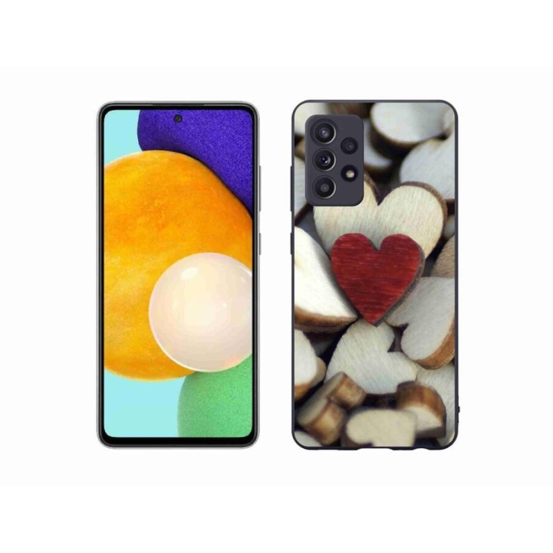 Zselés borítás mmCase Samsung Galaxy A52/A52 5G - gravírozott piros szív