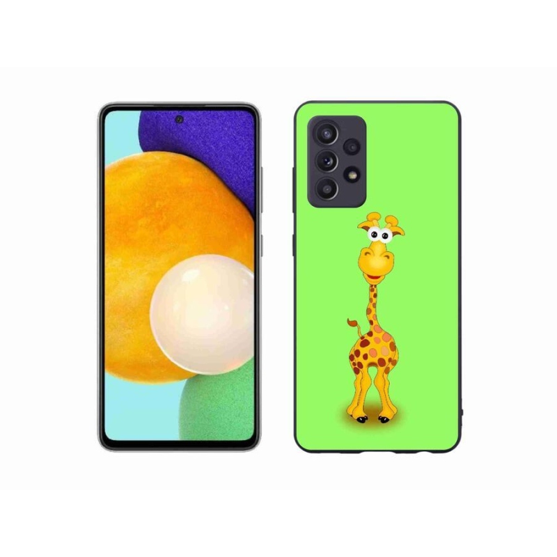Zselés borítás mmCase Samsung Galaxy A52/A52 5G - rajzfilm zsiráfhoz