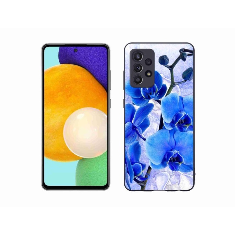 Gél védőhuzat mmCase Samsung Galaxy A52/A52 5G - kék virágok
